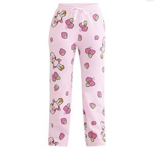 XS Pink Strawberry Shortcake Graphic Sweatpants